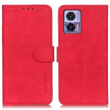 Чохол-книжка KHAZNEH Retro Wallet для Motorola Edge 30 Neo - Red: фото 1 з 9